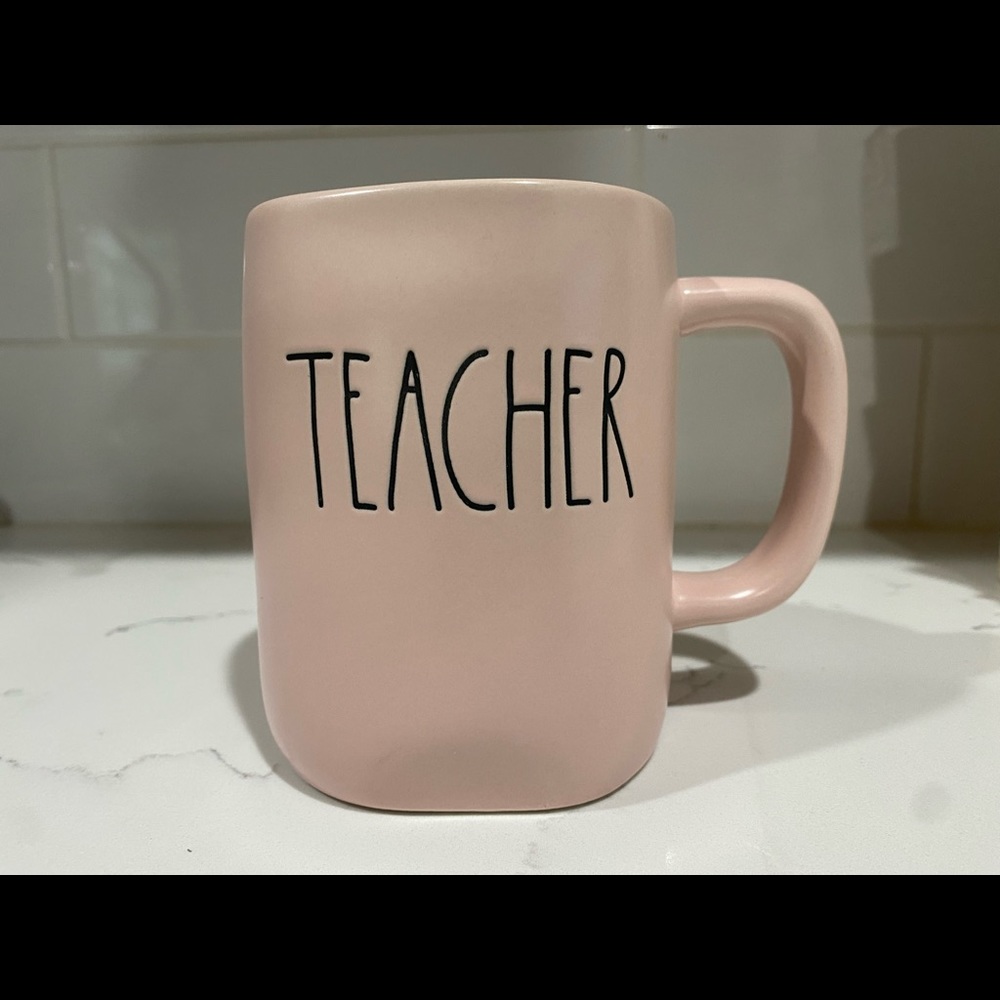 Rae dunn pink Teacher cup